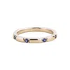 Juvetti Women's White / Silver / Blue Balans Ring In Blue Sapphire White Gold In Multi