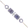 Juvetti Women's White / Silver / Blue Ciceris Bracelet In Ceylon Blue Sapphire & Diamond In Multi