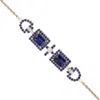 Juvetti Women's White / Silver / Blue Ciceris White Gold Bracelet In Blue Sapphire & Diamond In Multi