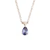 Juvetti Women's White / Silver / Blue Ori Small Pendant Necklace In Ceylon Blue Sapphire And Diamond In Multi