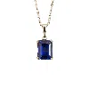 Juvetti Women's White / Silver / Blue Thamani White Gold Pendant Necklace In Blue Sapphire In Multi