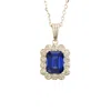 Juvetti Women's White / Silver / Blue Verda White Gold Necklace In Blue Sapphire & Diamonds