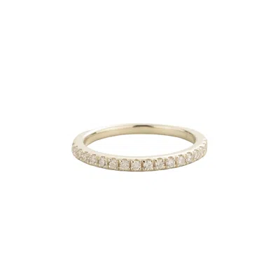 Juvetti Women's White / Silver Ciclo Diamond Half Eternity Band In White Gold In White/silver
