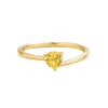 Juvetti Women's Yellow / Gold Trillion Ring In Yellow Sapphire Set In Gold In Gold