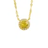 Juvetti Women's Yellow / Gold / White Mars Gold Necklace Set With Yellow Sapphire & Diamond In Gold