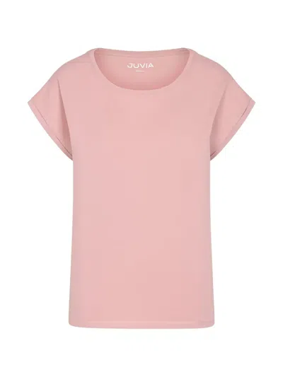 Juvia Cuffed Boxy Shirt In Pink
