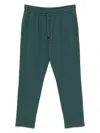 Juvia Drawstring Straight-leg Trousers In Green