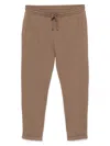 Juvia Drawstring Straight-leg Trousers In Brown