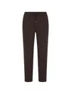 Juvia Drawstring Striped Track Pants In Brown