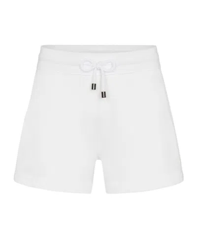 Juvia Drawstring Waist Shorts In White