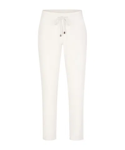 Juvia Drawstring Waist Sweatpants In White