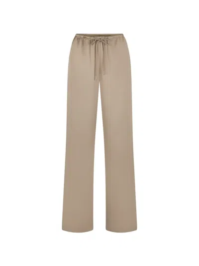 Juvia Drawstring-waist Trousers In Neutral