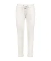 Juvia Drawstring Waist Sweatpants In White
