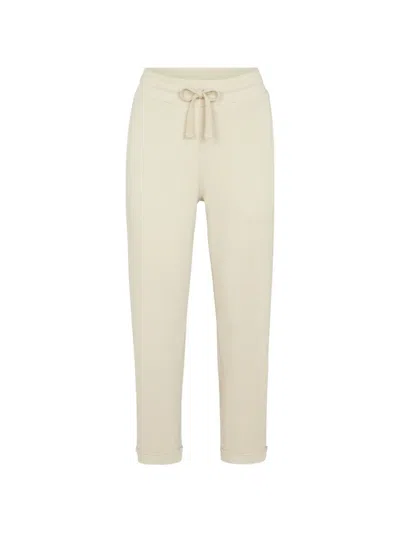 Juvia Ellis Drawstring Rolled-cuff Track Pants In White