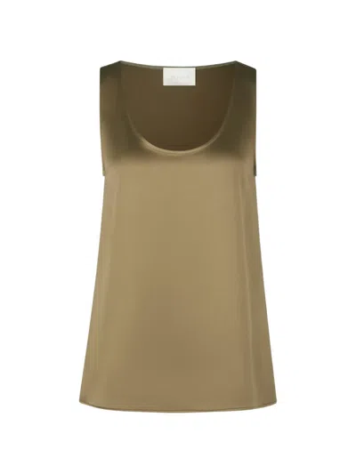 Juvia Finnja Satin Top In Brown