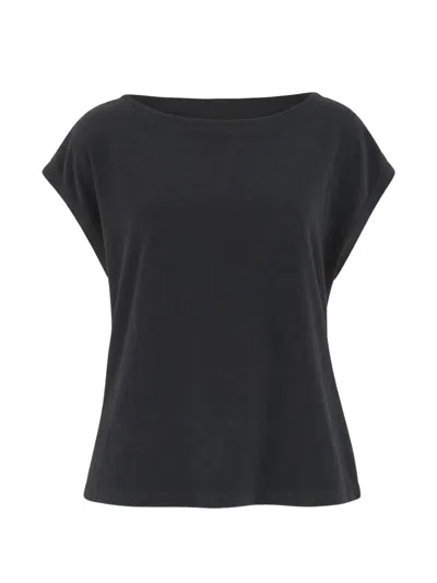 Juvia Kimberly Terry T-shirt In Black