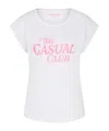 Juvia Letter Print T-shirt In White