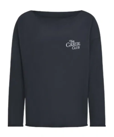 Juvia Long-sleeved Knitted T-shirt In Black