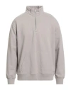 Juvia Man Sweatshirt Grey Size L Cotton, Polyester In Gray