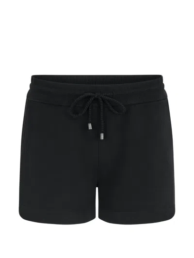 Juvia Marcy Drawstring Slit Shorts In Black