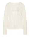 Juvia Openwork Knit Sweater In White