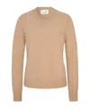 Juvia Ribbed Crew Neck Sweater In Brown