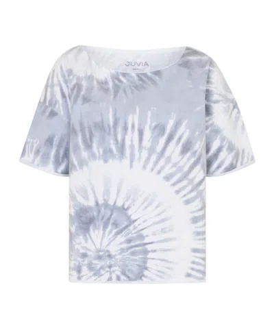 Juvia Round Neck Short Sleeve T-shirt In White