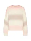 Juvia Sprayed Stripe Sweater In Pink