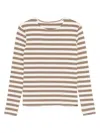 Juvia Striped Long Sleeve T-shirt In Brown