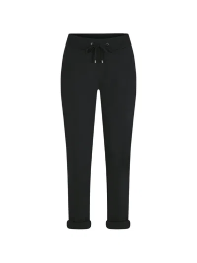 Juvia Turn-up Track Pants In Black