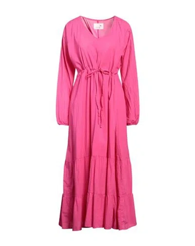 Juvia Woman Maxi Dress Fuchsia Size M Cotton In Pink