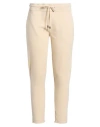Juvia Woman Pants Beige Size M Cotton, Polyester In Gray