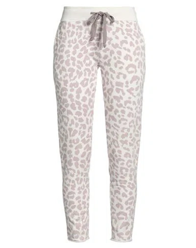 Juvia Woman Pants Ivory Size S Cotton, Polyester In White