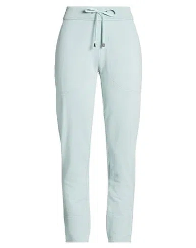Juvia Woman Pants Light Green Size S Cotton, Polyester In Blue