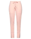Juvia Woman Pants Salmon Pink Size L Cotton, Polyester In Pink