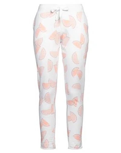 Juvia Woman Pants White Size Xl Cotton, Polyester