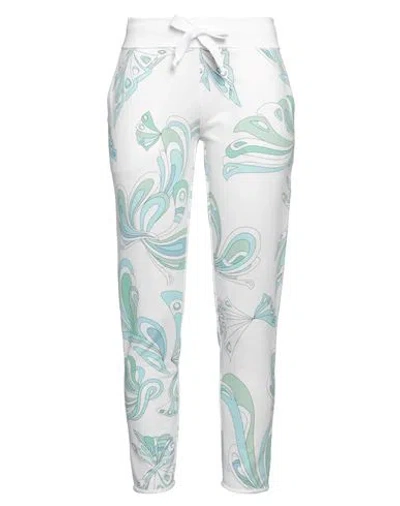 Juvia Woman Pants White Size S Cotton, Polyester