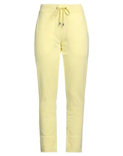 Juvia Woman Pants Yellow Size L Cotton, Polyester