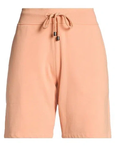 Juvia Woman Shorts & Bermuda Shorts Apricot Size L Cotton, Polyester In Brown