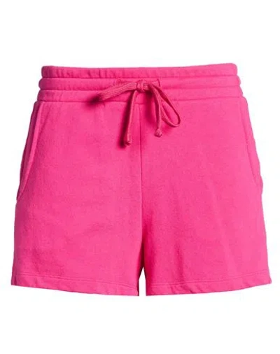 Juvia Woman Shorts & Bermuda Shorts Fuchsia Size L Cotton, Polyester In Pink