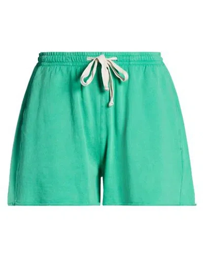 Juvia Woman Shorts & Bermuda Shorts Green Size L Organic Cotton