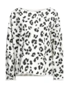 Juvia Woman Sweatshirt Cream Size M Cotton, Polyester In White