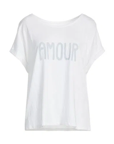 Juvia Woman T-shirt White Size Xl Cotton, Viscose
