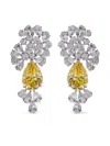 Juwelina Paris Coeur De Fleur Earrings In Yellow