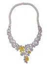Juwelina Paris Coeur De Fleur Necklace In Yellow