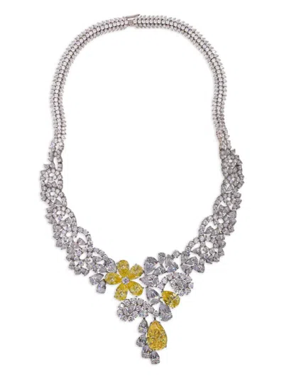 Juwelina Paris Coeur De Fleur Necklace In Yellow