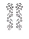 Juwelina Paris Fleur Cascade Earrings In Silver