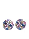 Juwelina Paris Lucia Blossom Earrings In Blue