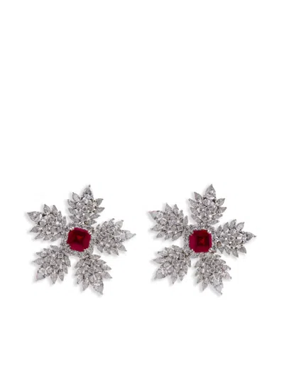 Juwelina Paris Noel Earrings In Silver