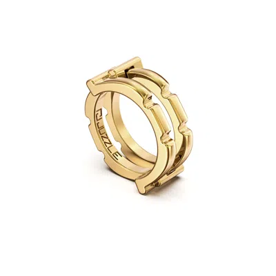 Juzzle Jewelry Women's Gold Experience Bronze Puzzle Ring
